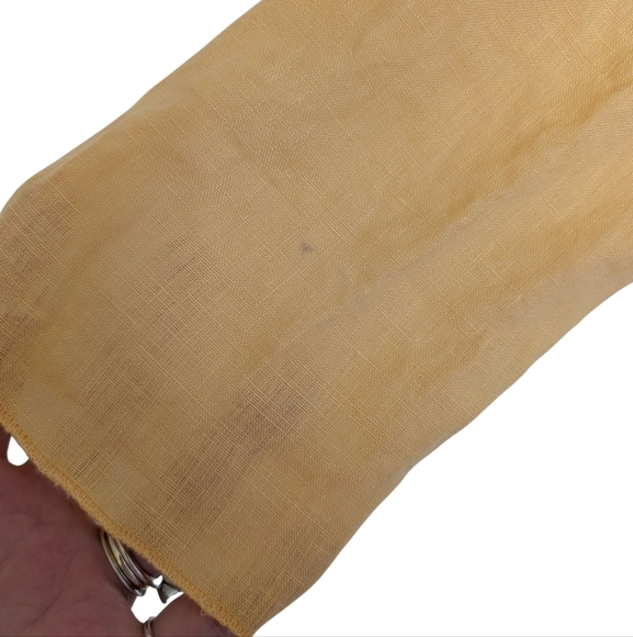 Heydari Linen Open Front Jacket Orange sz L - Picture 5 of 5